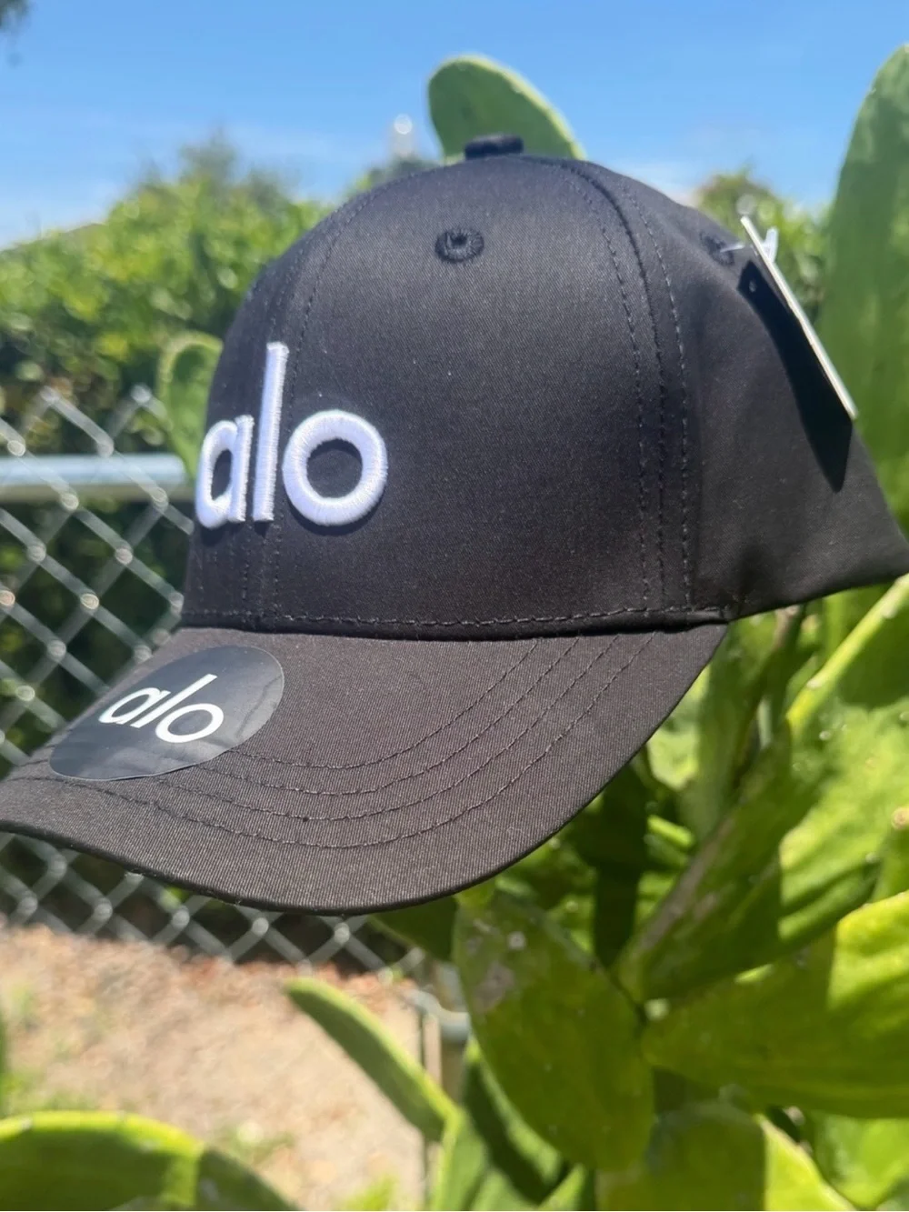 ALO Yoga Black Logo Baseball Cap